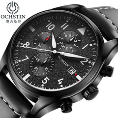 2019 Mens Business Watches Top Brand Luxury Waterproof Chronograph Watch